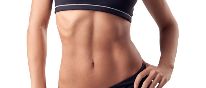 woman with low body fat percentage